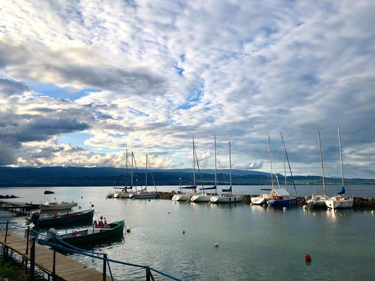 A Room With A View - Maisonnette Dans Bourg Medieval Au Bord Du Lac Leman Yvoire Ngoại thất bức ảnh